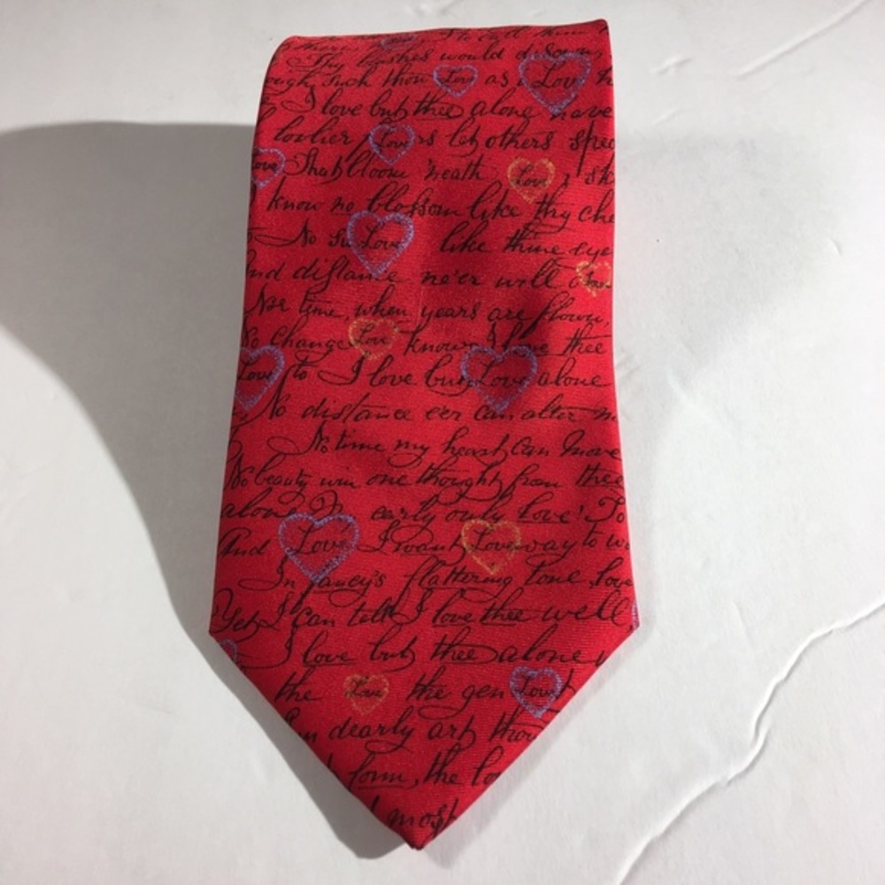 Alynn Neckwear “Love Letter” Red Silk Necktie